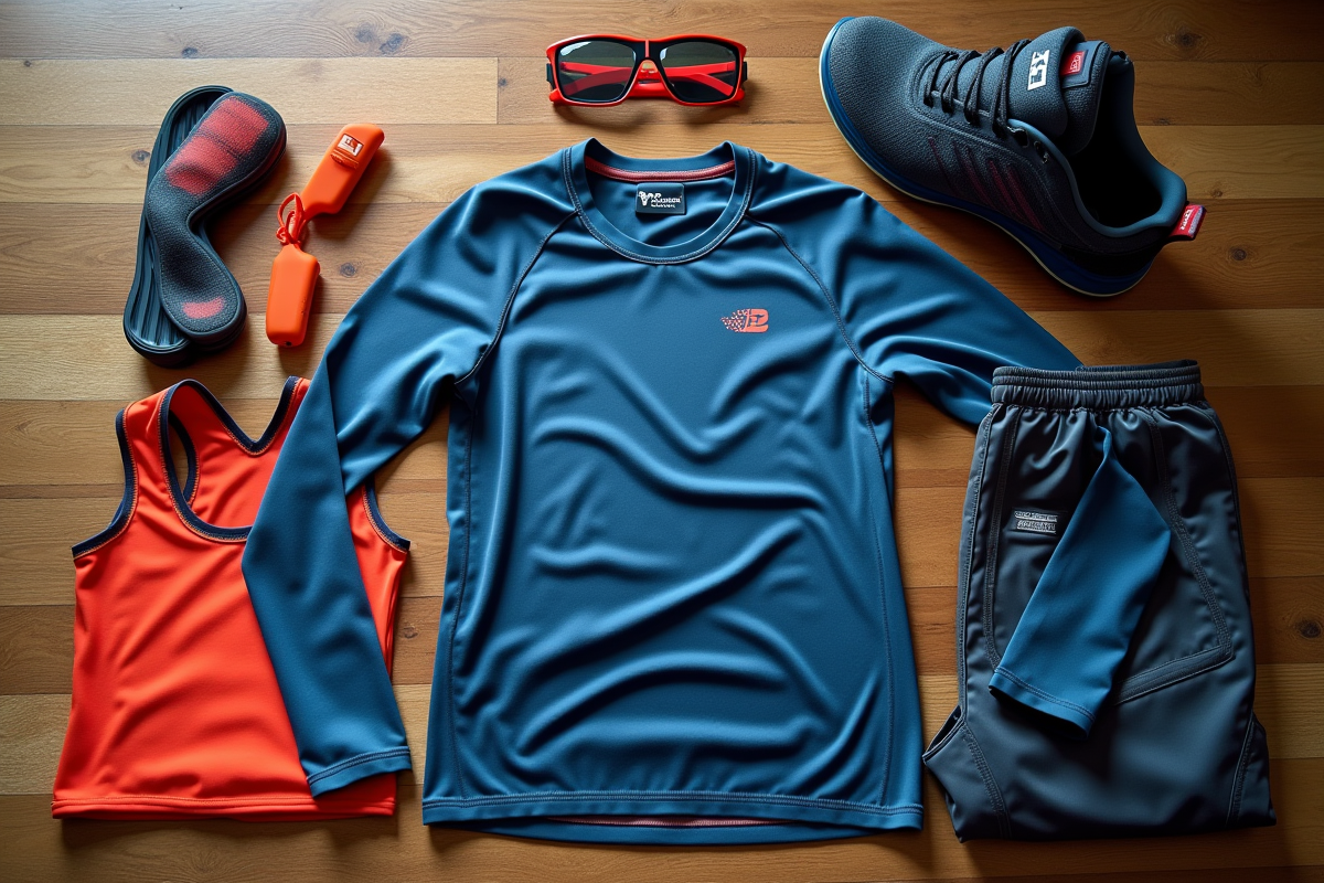 Disposition de hauts techniques et accessoires de course