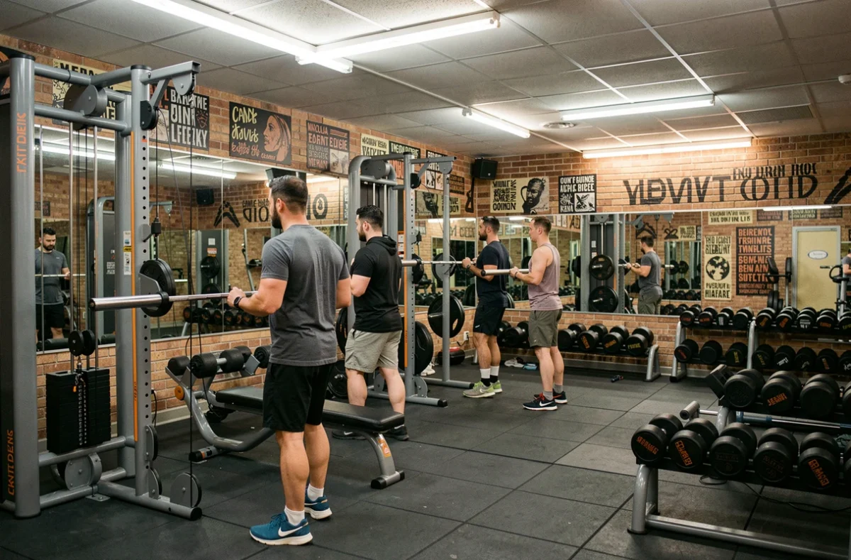 Intérieur de la salle Fitness Park Saint-Denis Carnot avec espace musculation et machines câbles